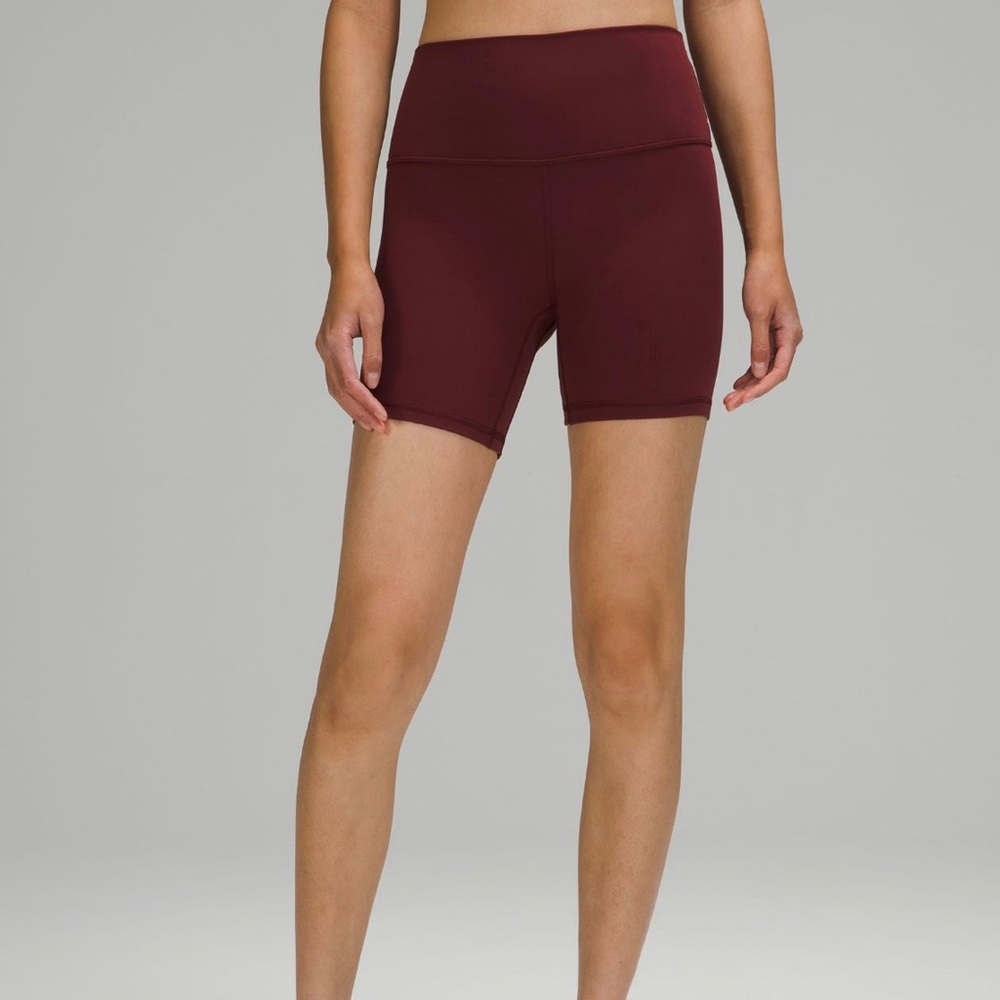 Lululemon align 6” biker shorts in Red Merlot size 2